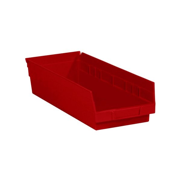 Bsc Preferred 17-7/8 x 6 5/8 x 4'' Red Plastic Shelf Bin Boxes, 20PK BUY00013206 - main